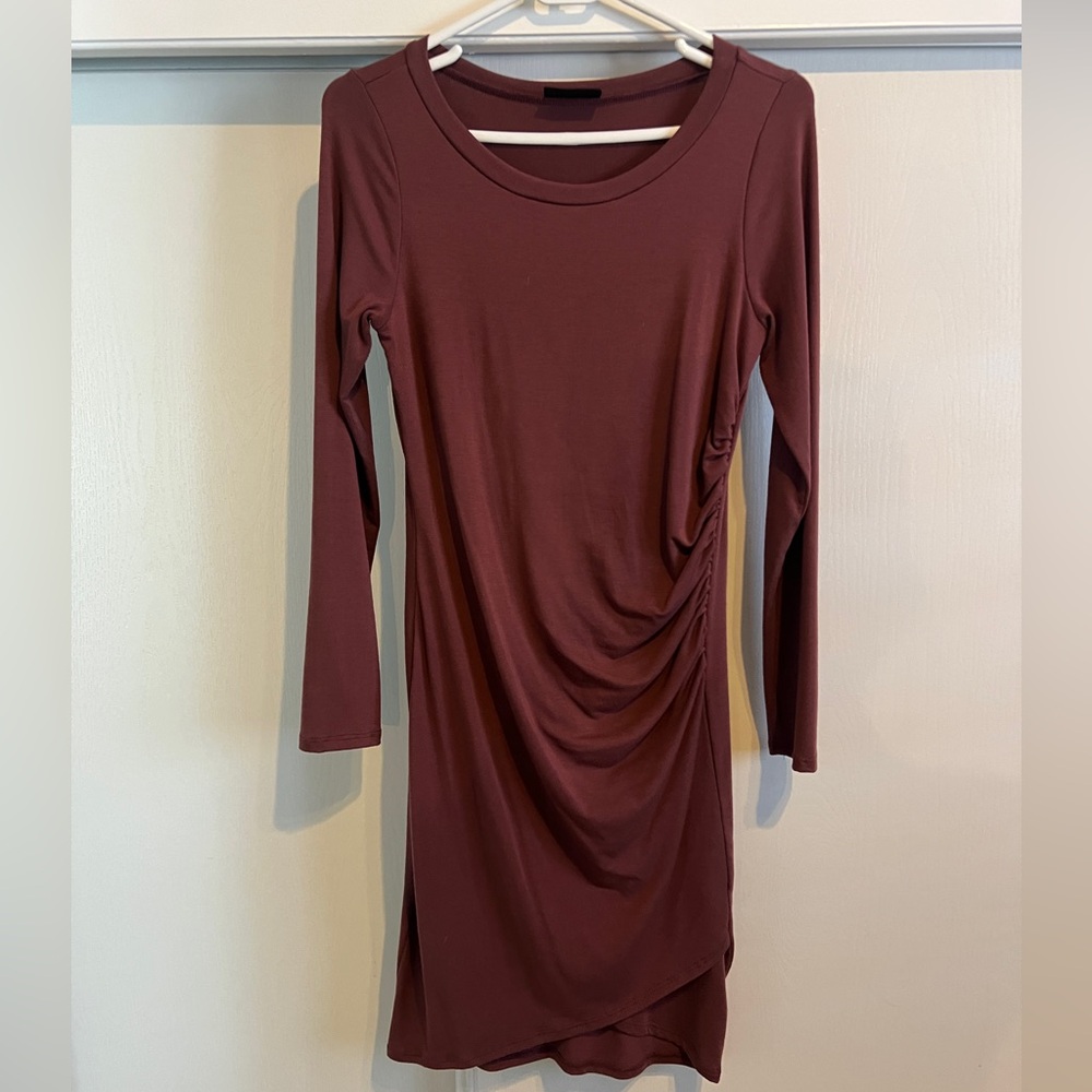 Vici Ruched long sleeve mini dress size small